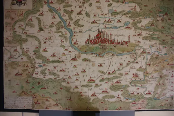 Historische Karte Landwehr Rothenburg ob der Tauber - Reichsstadt Rothenburg